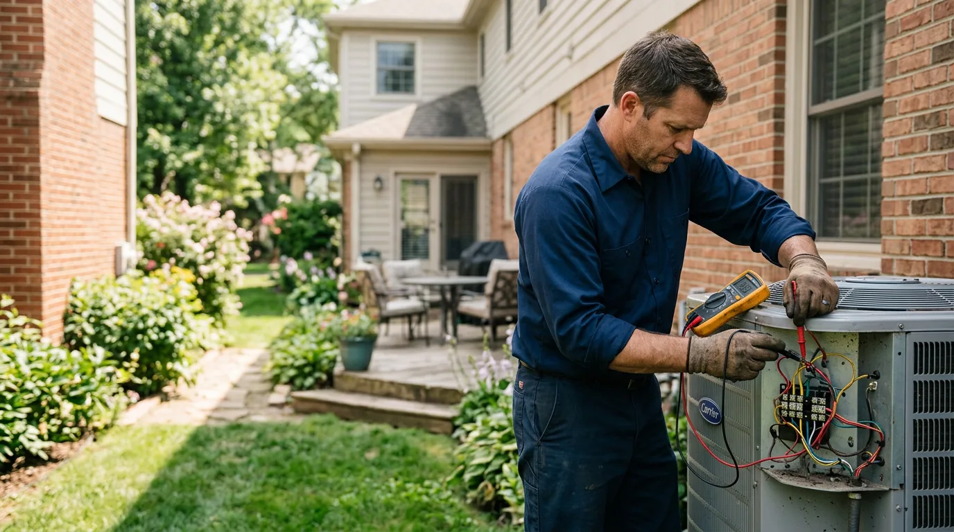 HVAC technician working near Shelbyville, KY